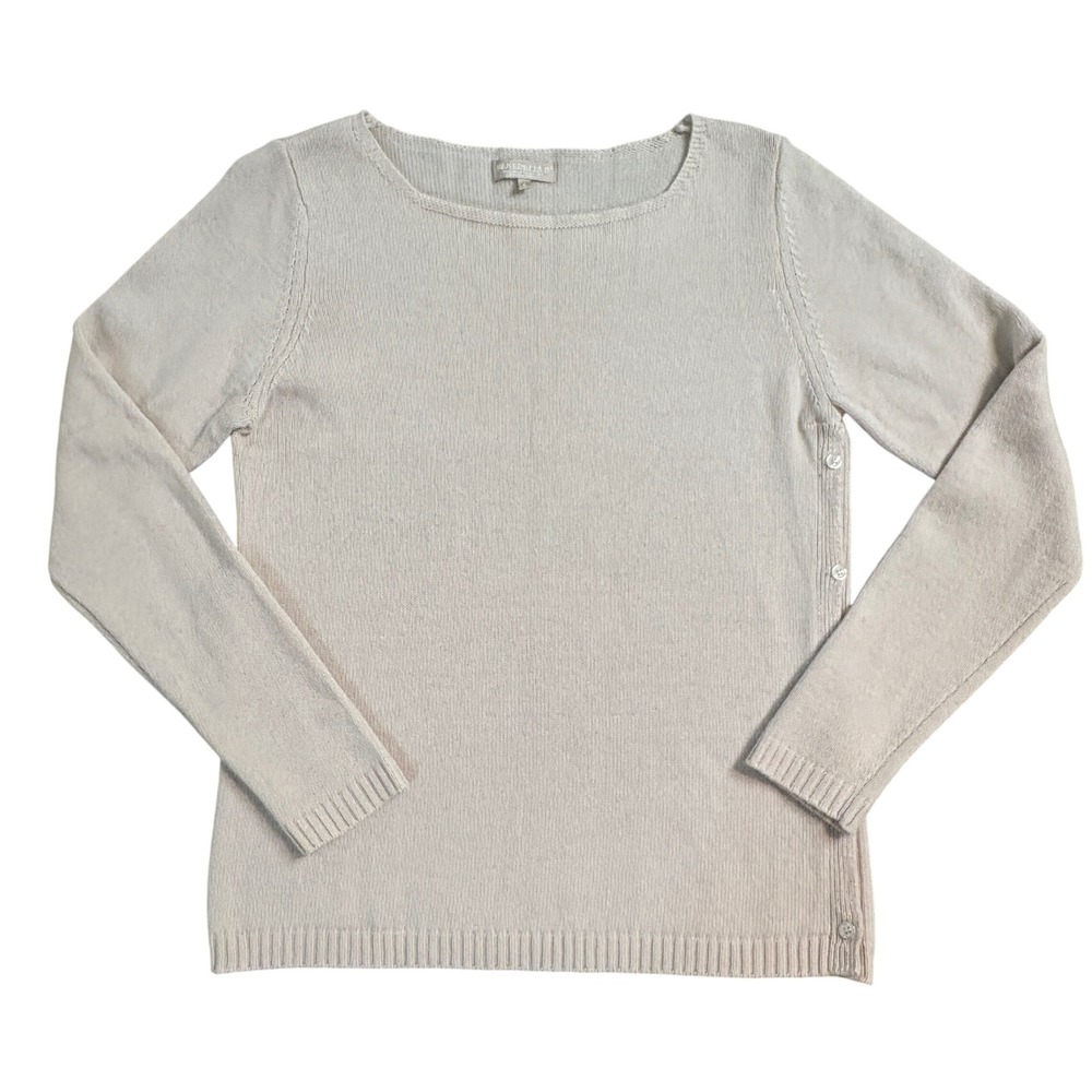 BENEDETTA B Womens L  Long Sleeve Button Side Sweater Knit Cashmere wool Blend